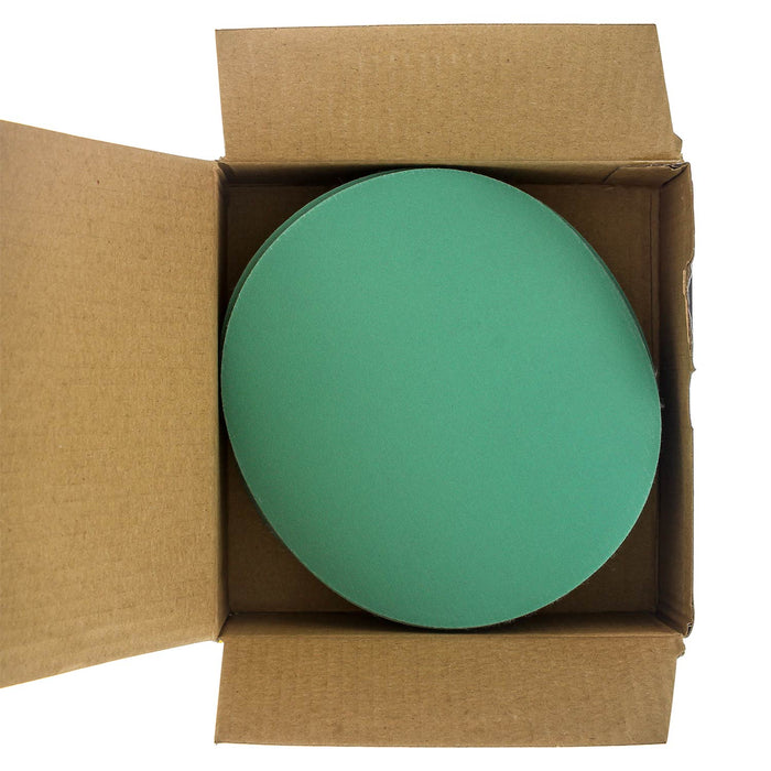 320 Grit - 5" Green Film - Hook & Loop Sanding Discs for DA Sanders - Box of 50