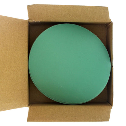 400 Grit - 5" Green Film - Hook & Loop Sanding Discs for DA Sanders - Box of 50