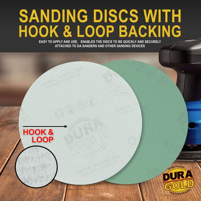 800 Grit - 5" Green Film - Hook & Loop Sanding Discs for DA Sanders - Box of 50