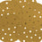 60 Grit - 6" Gold Sanding Discs - 17-Hole Pattern Hook and Loop for DA Sander - Box of 50