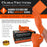 Duratection 8 Mil Orange Super Duty Diamond Textured Nitrile Disposable Gloves, 10 Boxes of 100, Small - Latex Free, Powder Free, Food Safe, Safety Protection Work Gloves