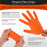 Duratection 8 Mil Orange Super Duty Diamond Textured Nitrile Disposable Gloves, 10 Boxes of 100, Medium - Latex Free, Powder Free, Food Safe, Safety Protection Work Gloves