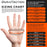 Duratection 8 Mil Orange Super Duty Diamond Textured Nitrile Disposable Gloves, 3 Boxes of 100, XX-Large - Latex Free, Powder Free, Food Safe, Safety Protection Work Gloves