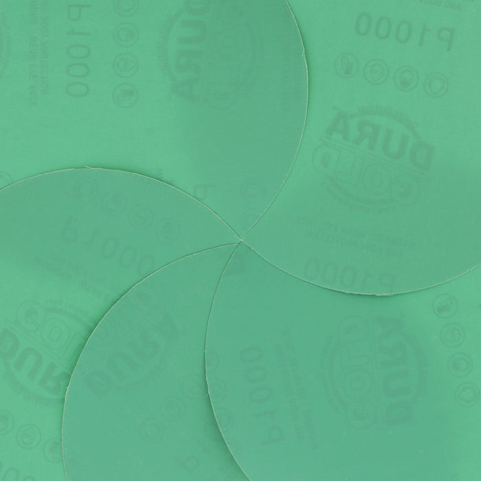 1000 Grit - 6" Green Film - PSA Self Adhesive Stickyback Sanding Discs for DA Sanders - Box of 25
