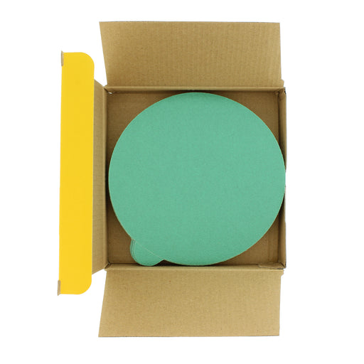 1200 Grit - 6" Green Film - PSA Self Adhesive Stickyback Sanding Discs for DA Sanders - Box of 25