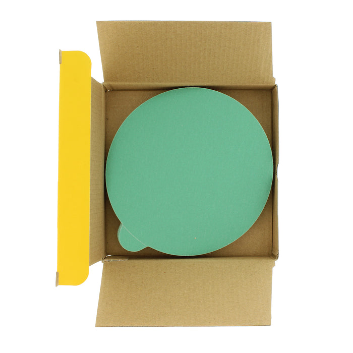 150 Grit - 6" Green Film - PSA Self Adhesive Stickyback Sanding Discs for DA Sanders - Box of 25