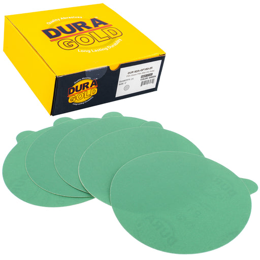 180 Grit - 6" Green Film - PSA Self Adhesive Stickyback Sanding Discs for DA Sanders - Box of 25