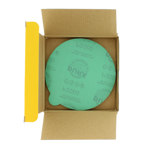 2000 Grit - 6" Green Film - PSA Self Adhesive Stickyback Sanding Discs for DA Sanders - Box of 25