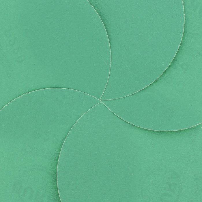 220 Grit - 6" Green Film - PSA Self Adhesive Stickyback Sanding Discs for DA Sanders - Box of 25