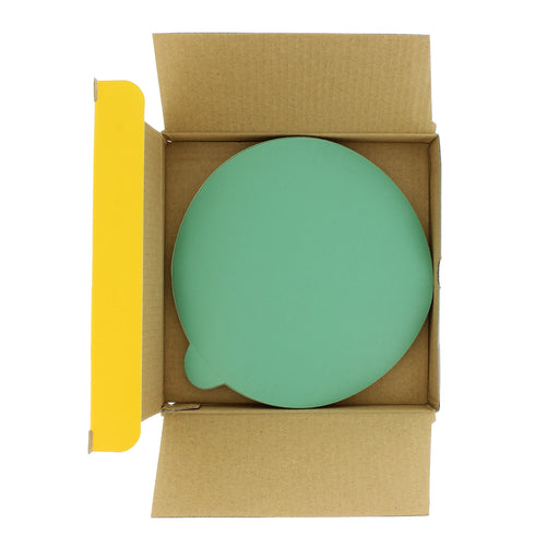320 Grit - 6" Green Film - PSA Self Adhesive Stickyback Sanding Discs for DA Sanders - Box of 25
