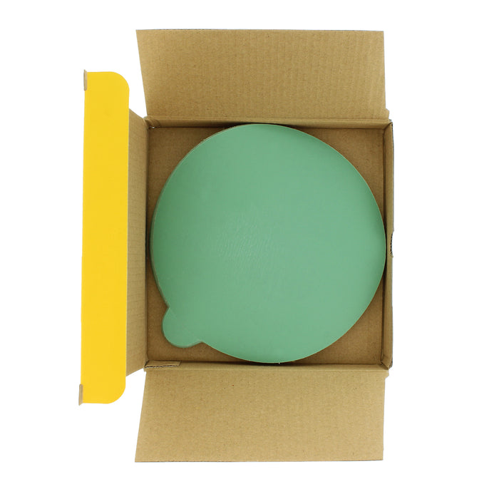 500 Grit - 6" Green Film - PSA Self Adhesive Stickyback Sanding Discs for DA Sanders - Box of 25