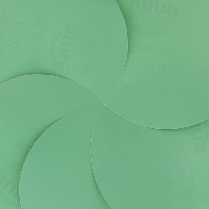 500 Grit - 6" Green Film - PSA Self Adhesive Stickyback Sanding Discs for DA Sanders - Box of 25