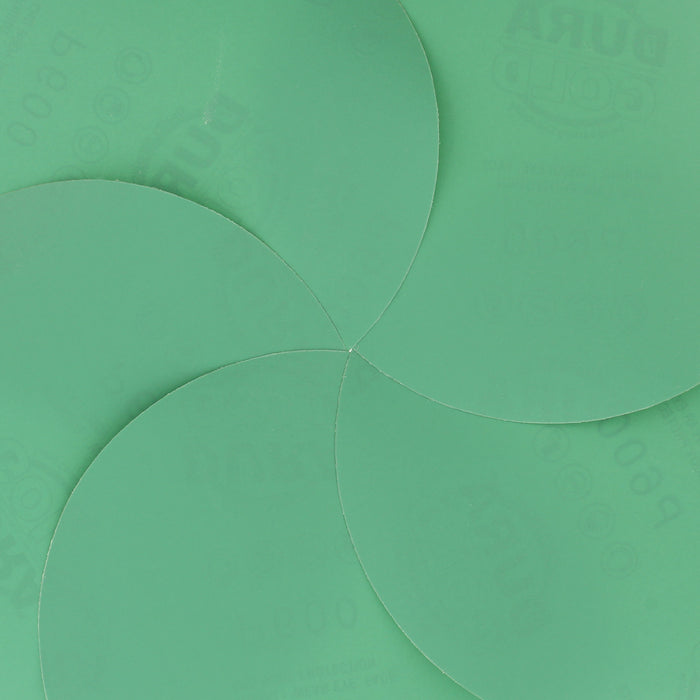 600 Grit - 6" Green Film - PSA Self Adhesive Stickyback Sanding Discs for DA Sanders - Box of 25