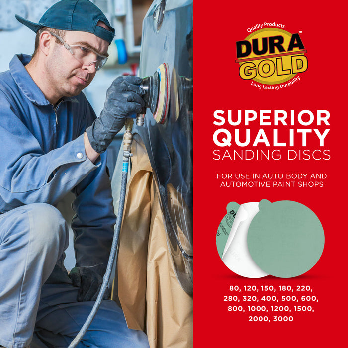 600 Grit - 6" Green Film - PSA Self Adhesive Stickyback Sanding Discs for DA Sanders - Box of 25