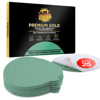 80 Grit - 6" Green Film - PSA Self Adhesive Stickyback Sanding Discs for DA Sanders - Box of 25