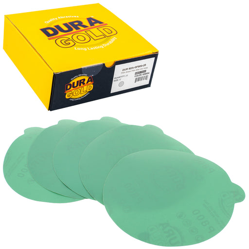 800 Grit - 6" Green Film - PSA Self Adhesive Stickyback Sanding Discs for DA Sanders - Box of 25