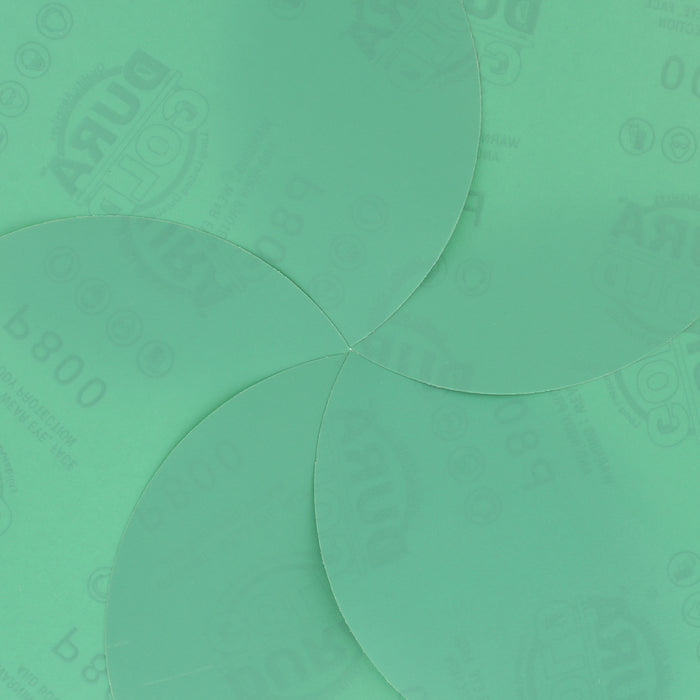 800 Grit - 6" Green Film - PSA Self Adhesive Stickyback Sanding Discs for DA Sanders - Box of 25