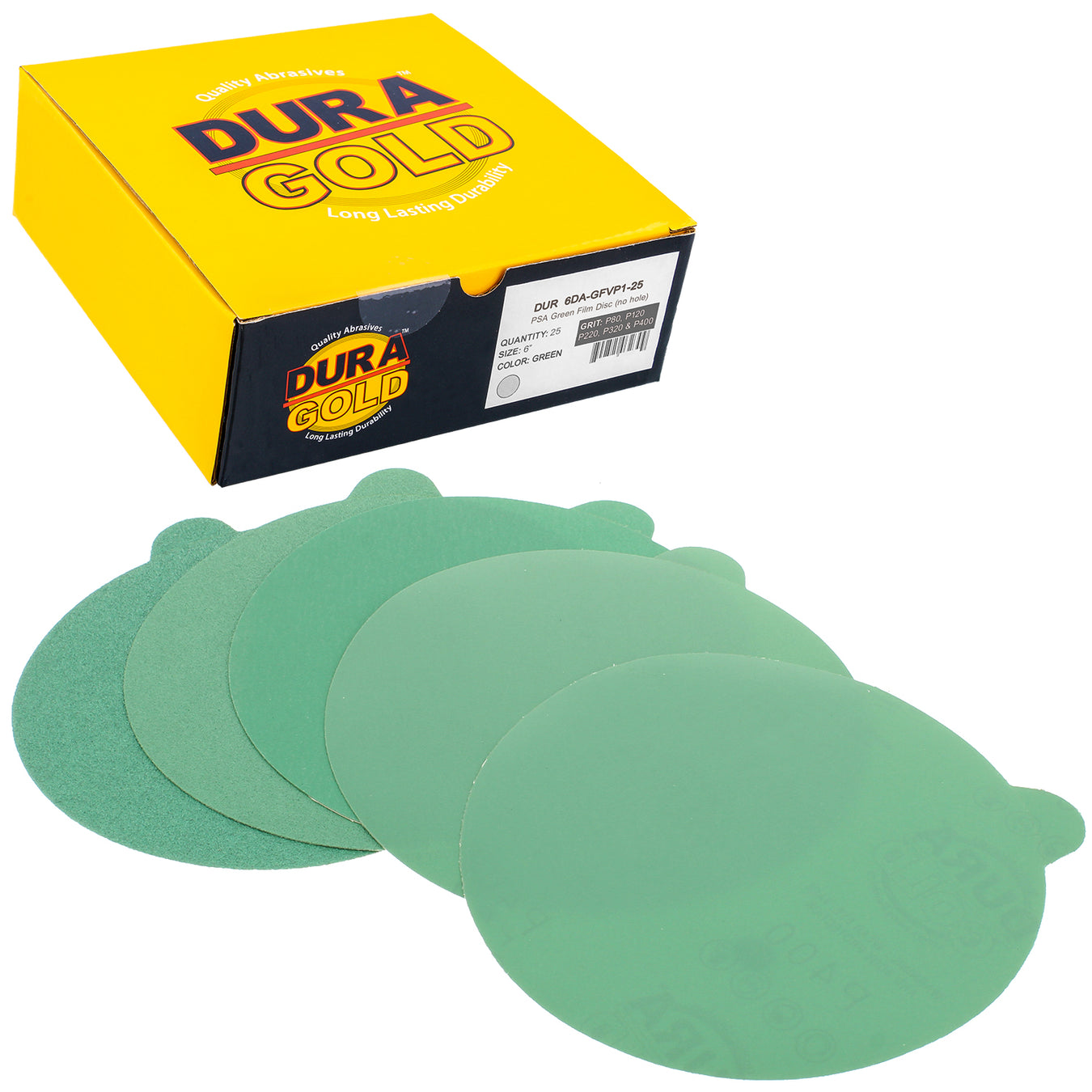 Dura-Gold DA - 6" PSA Green Film Discs