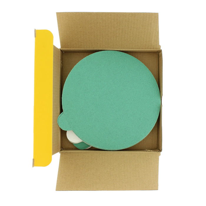 Variety Grit Pack - 6" Green Film - PSA Self Adhesive Stickyback Sanding Discs 5 of each grit (80, 120, 220, 320, 400) - Box of 25