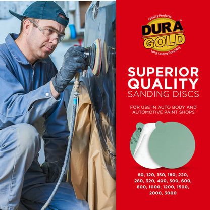 Variety Grit Pack Ultra Fine - 6" Green Film - PSA Self Adhesive Stickyback Sanding Discs 5 of each grit (800, 1000, 1500, 3000) - Box of 25