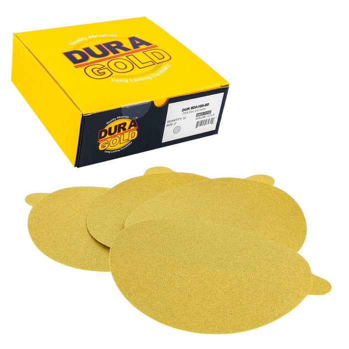 100 Grit - 6" Gold PSA Self Adhesive Stickyback Sanding Discs for DA Sanders - Box of 50