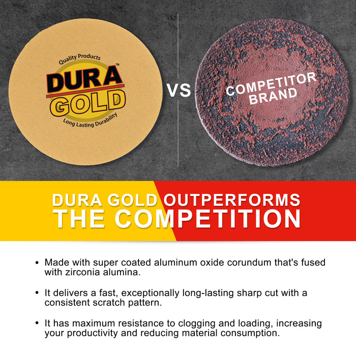 100 Grit - 6" Gold PSA Self Adhesive Stickyback Sanding Discs for DA Sanders - Box of 50