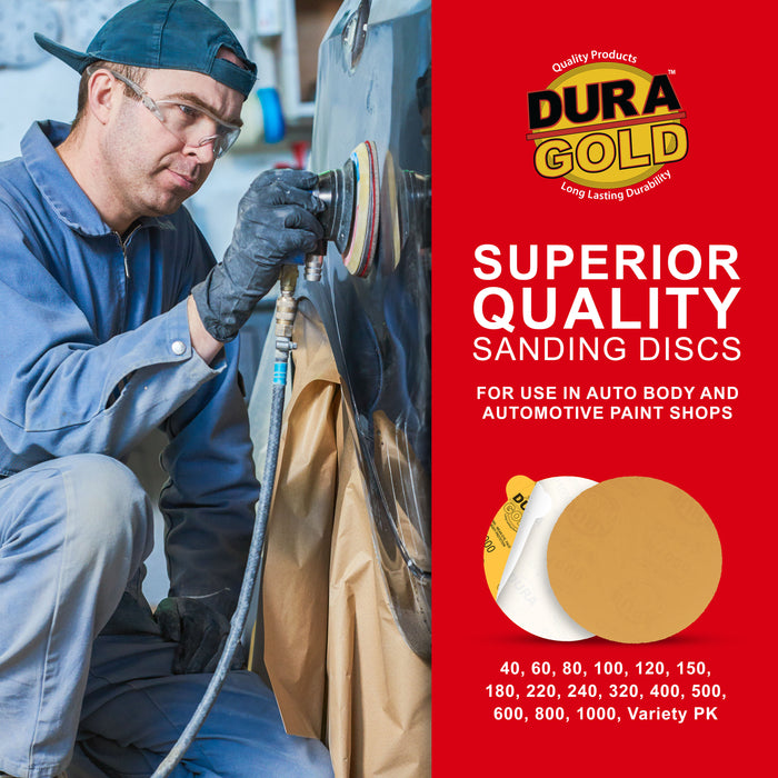 1000 Grit - 6" Gold PSA Self Adhesive Stickyback Sanding Discs for DA Sanders - Box of 24