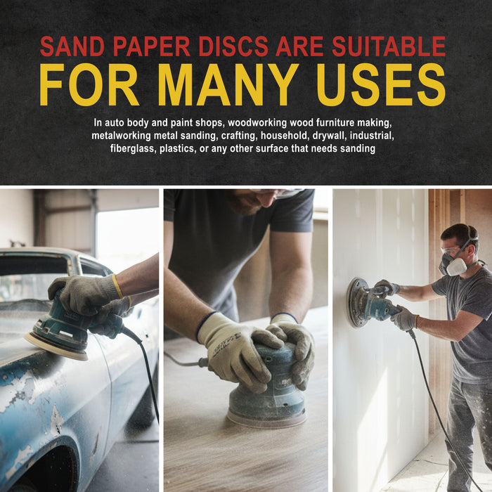 120 Grit - 6" Gold PSA Self Adhesive Stickyback Sanding Discs for DA Sanders - Box of 50