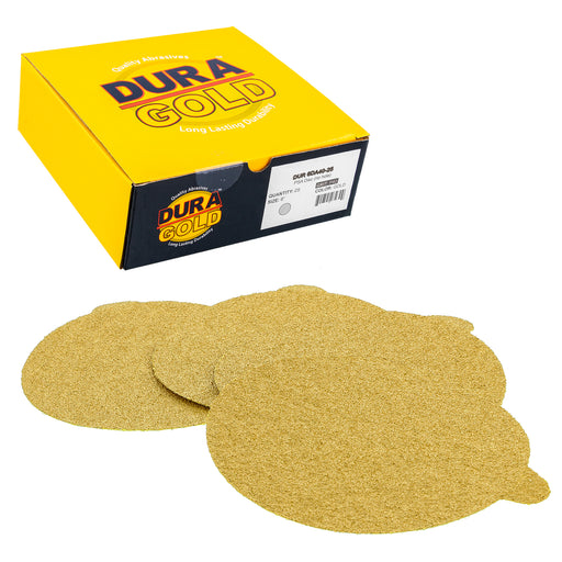 40 Grit - 6" Gold PSA Self Adhesive Stickyback Sanding Discs for DA Sanders - Box of 25