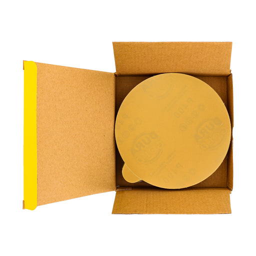 400 Grit - 6" Gold PSA Self Adhesive Stickyback Sanding Discs for DA Sanders - Box of 50