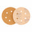 1500 Grit - 6" Gold Hook & Loop 6-Hole Pattern Sanding Discs for DA Sanders - Box of 24