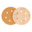 320 Grit - 6" Gold Hook & Loop 6-Hole Pattern Sanding Discs for DA Sanders - Box of 50