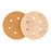 400 Grit - 6" Gold Hook & Loop 6-Hole Pattern Sanding Discs for DA Sanders - Box of 50