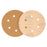 60 Grit - 6" Gold Hook & Loop 6-Hole Pattern Sanding Discs for DA Sanders - Box of 24