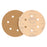 80 Grit - 6" Gold Hook & Loop 6-Hole Pattern Sanding Discs for DA Sanders - Box of 50