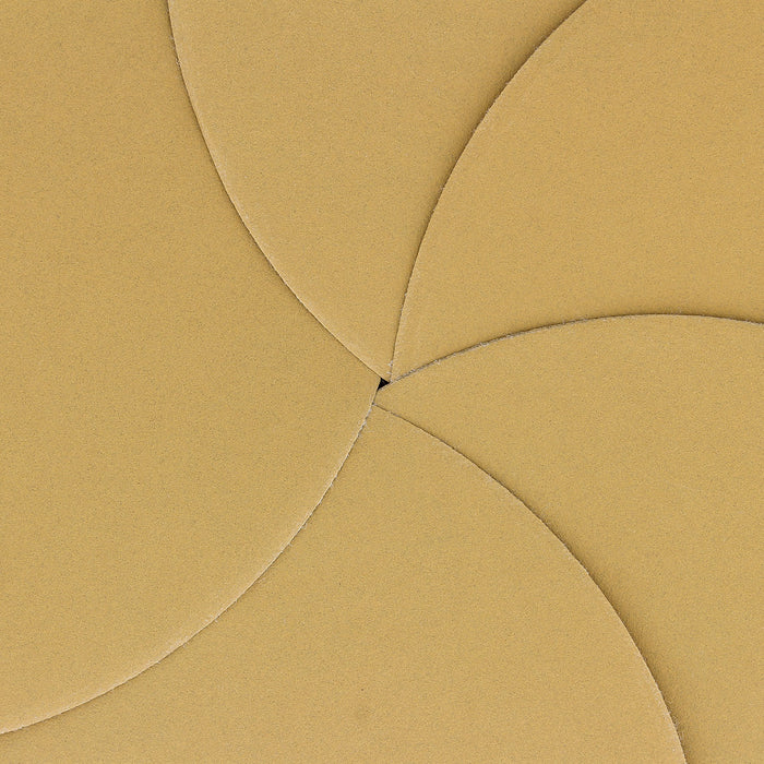 400 Grit - 6" Gold Hook & Loop No Hole Pattern Sanding Discs for DA Sanders - Box of 50