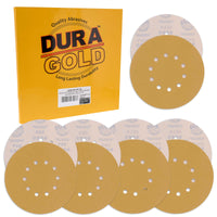 Premium 9" Drywall 10 Hole Pattern Sanding Discs Variety Pack - 60, 80, 120, 180, 240 Grit (2 Discs Each, 10 Total), Hook & Loop Sandpaper