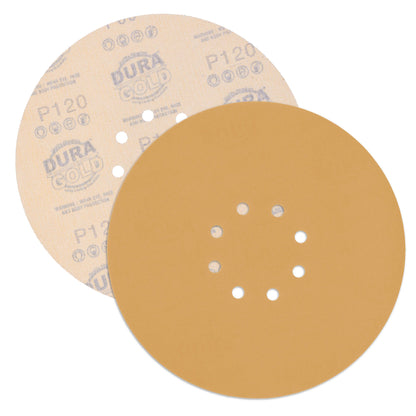 Premium 9" Drywall 8 Hole Pattern Sanding Discs Variety Pack - 60, 80, 120, 180, 240 Grit (2 Discs Each, 10 Total), Hook & Loop Sandpaper