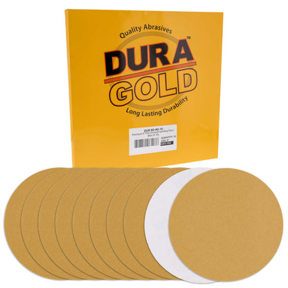 Premium 9" PSA Drywall Sanding Discs - 80 Grit (Box of 10) - Self Adhesive Aluminum Oxide Abrasive Sandpaper - For Drywall Power Sander