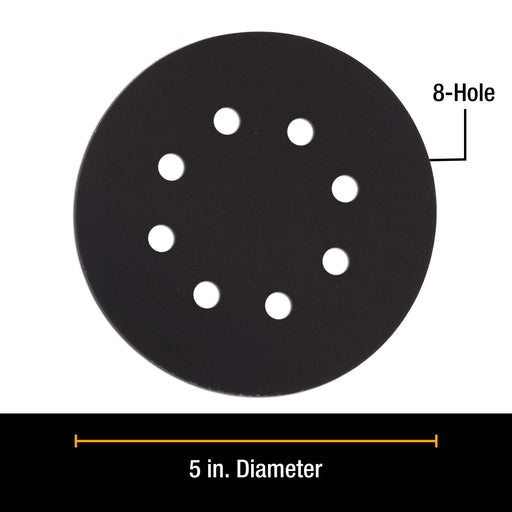 Premium 5" 8-Hole Wet or Dry Sanding Discs - 400 Grit, Box of 50 - High-Performance Sandpaper Discs with Hook & Loop Backing, Fast Cutting Silicon Carbide, Color Sanding, Car Auto Polishing