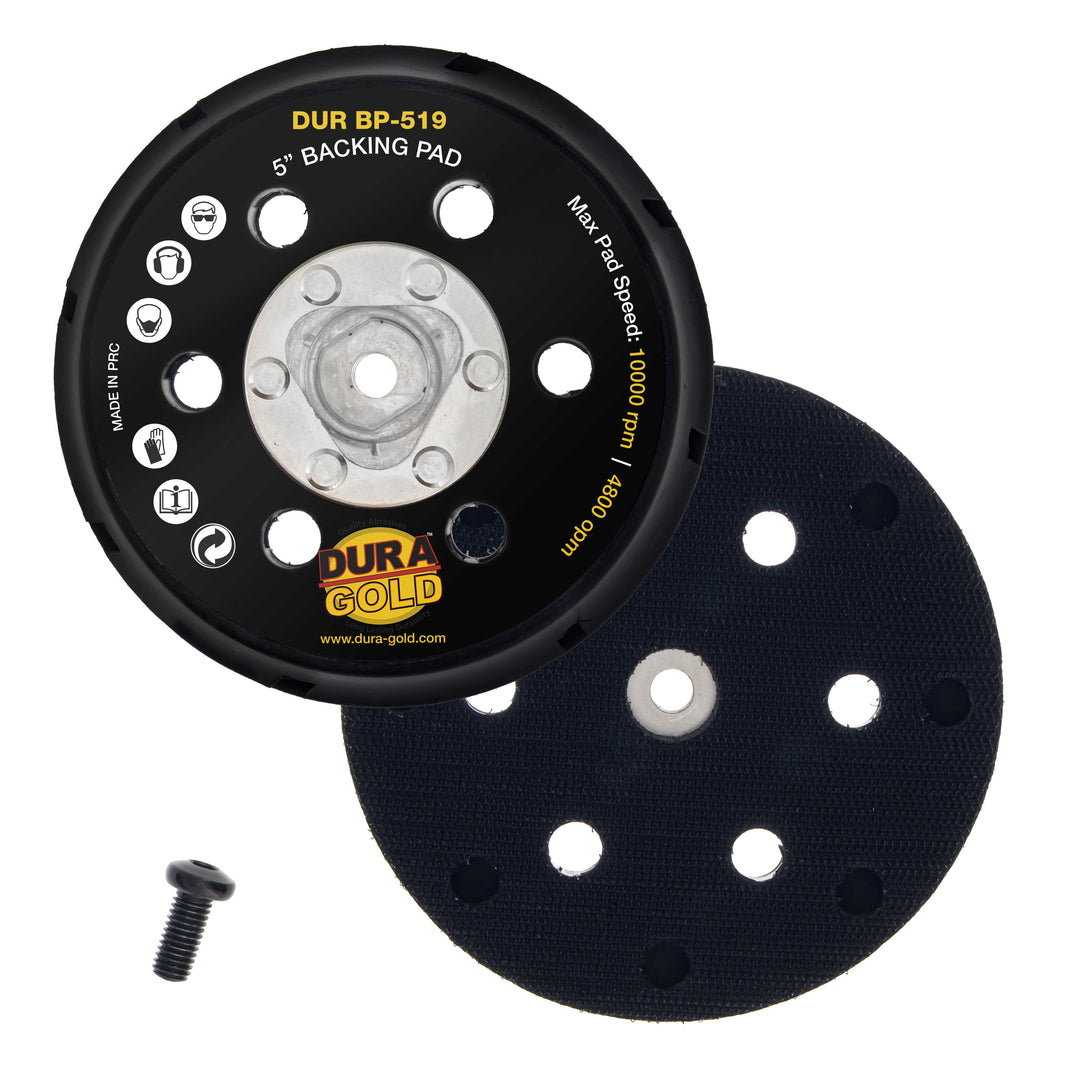 5" Bolt-On Hook & Loop DA Polisher Sander Backing Plate Pad - Replacement Pad, Fits P9519 &  EP-503 Dual-Action Polisher Sanders