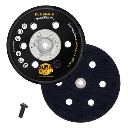 5" Bolt-On Hook & Loop DA Polisher Sander Backing Plate Pad - Replacement Pad, Fits P9519 &  EP-503 Dual-Action Polisher Sanders