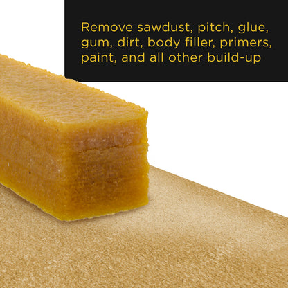 Abrasive Cleaning Stick - 8" Natural Rubber Eraser - Sanding Belt Cleaner for Sandpaper, Sanding Discs, Belts & Skateboard Grip Tape - Removes Sawdust, Residue & Extends Sandpaper Life