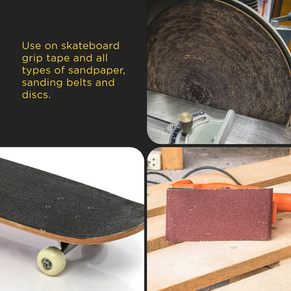 Abrasive Cleaning Stick - 8" Natural Rubber Eraser - Sanding Belt Cleaner for Sandpaper, Sanding Discs, Belts & Skateboard Grip Tape - Removes Sawdust, Residue & Extends Sandpaper Life