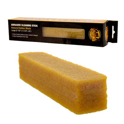 Abrasive Cleaning Stick - 8" Natural Rubber Eraser - Sanding Belt Cleaner for Sandpaper, Sanding Discs, Belts & Skateboard Grip Tape - Removes Sawdust, Residue & Extends Sandpaper Life