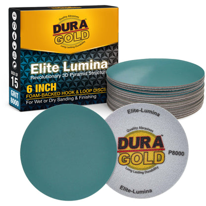 Elite Lumina 66” 8000 Grit Foam Finishing Sanding Discs, Box of 15