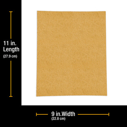 40 Grit, Full Size 9" x 11" Sheets, Wood Workers Gold - Box of 6 Sheets - Hand Sand Block Sanding, Cut to Use On Sanders