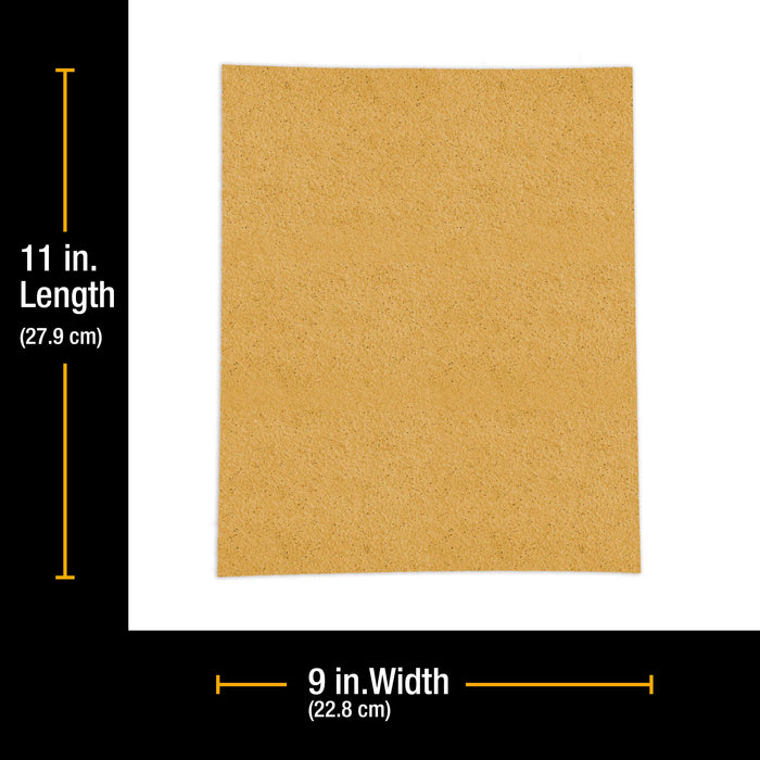 40 Grit, Full Size 9" x 11" Sheets, Wood Workers Gold - Box of 6 Sheets - Hand Sand Block Sanding, Cut to Use On Sanders