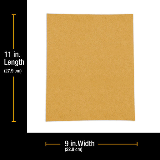 60 Grit, Full Size 9" x 11" Sheets, Wood Workers Gold - Box of 6 Sheets - Hand Sand Block Sanding, Cut to Use On Sanders