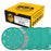 1000 Grit 6" Green Film Sanding Discs, 49-Hole Pattern, Box of 50 - Heavy-Duty Dustless Hook & Loop Backing Sandpaper for DA, Random Orbital Sander, Detail Color Sand Auto Paint Wood